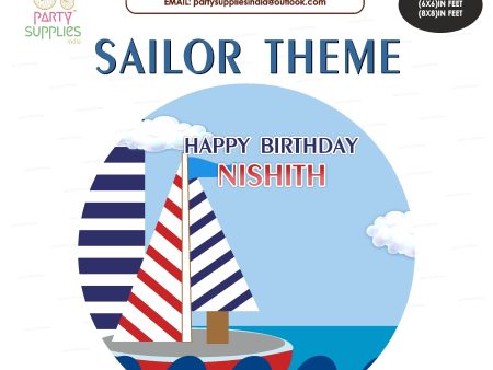 Sailor Theme Customized Round Backdrop Hot on Sale