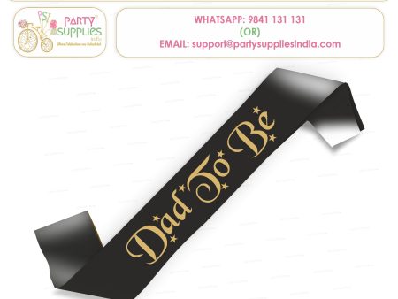 Dad to Be Black Satin Party Sash For Sale