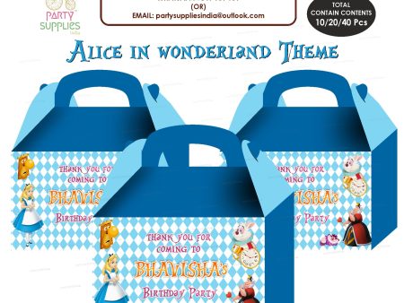 Alice in Wonderland theme Goodie Return Gift Boxes For Sale