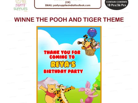 Winnie the Pooh Theme Thank You Card Discount