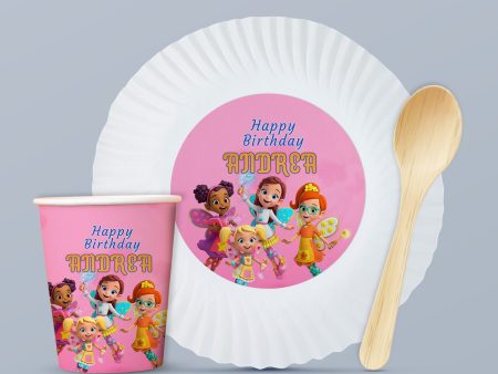 Butter Beans Theme Party Cups and Plates Combo Supply