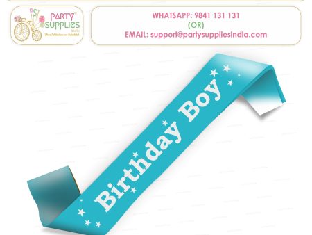 Birthday Boy Neon Blue Bold Satin Party Sash Online