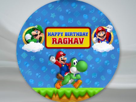 Super Mario Theme Customized Round Backdrop Online Hot Sale