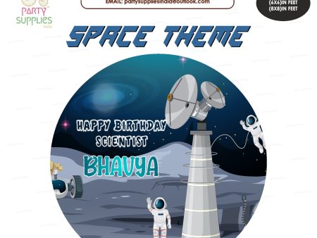 Space Theme Customized Round Backdrop Online now