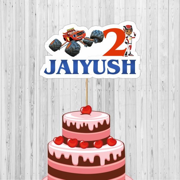 Blaze and the Monster Machines Theme Cake Topper Hot on Sale