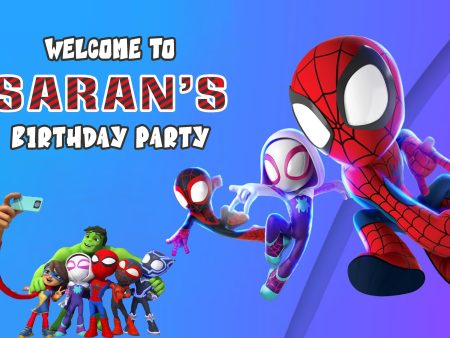 Spidey and his Amazing Friends Theme Customized Welcome Board For Cheap