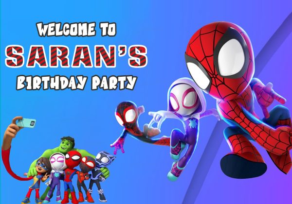 Spidey and his Amazing Friends Theme Customized Welcome Board For Cheap