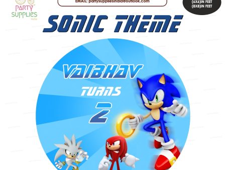 Sonic the Hedgehog Theme Premium Round Backdrop Online Hot Sale