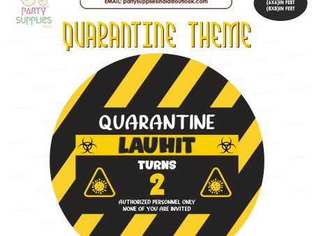 Quarantine Theme Personalized Round Backdrop Fashion