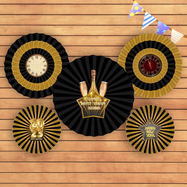 PSI  New Year Theme Paper Fan Supply