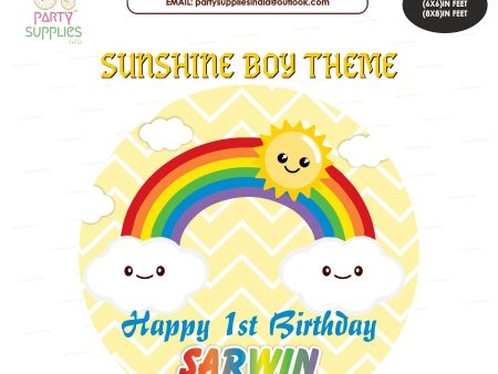 Sunshine Theme Boy Round Backdrop Online Hot Sale