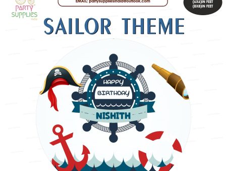 Sailor Theme Round Backdrop on Sale