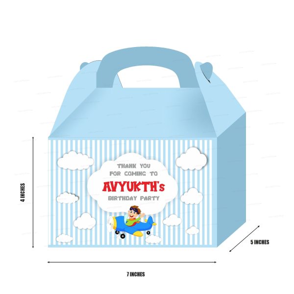 Aeroplane Theme Goodie Return Gift Boxes Online Sale