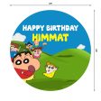 Shinchan Theme Customized Round Backdrop Online