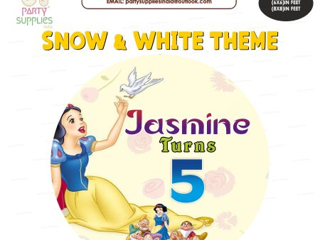 Snow And White Theme Round Backdrop For Sale