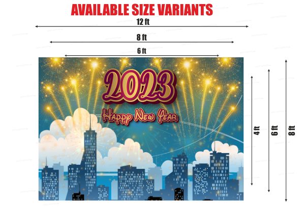 PSI  New Year Theme Personalized Backdrop For Sale