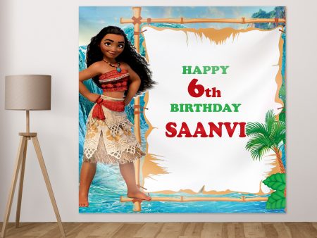 Moana Theme Square Backdrop Supply