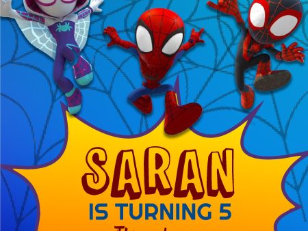 Spidey and his Amazing Friends Themes Customized Invite Hot on Sale