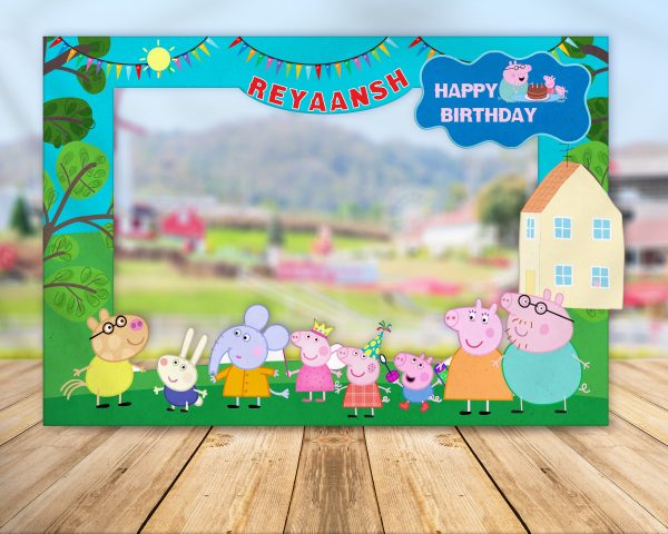 Peppa Pig Theme Personalized Photobooth Cheap