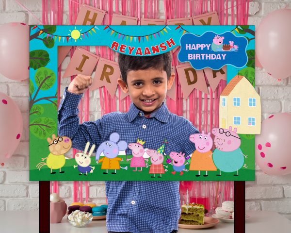 Peppa Pig Theme Personalized Photobooth Cheap