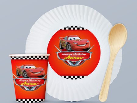 Car Theme Party Cups and Plates Combo For Sale