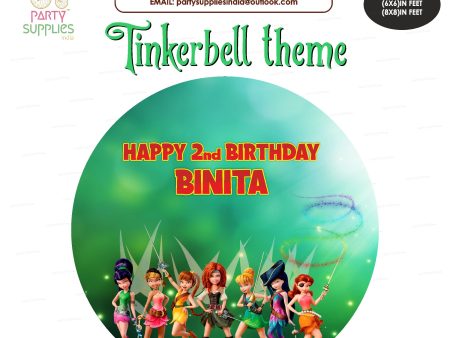 Tinker Bell Theme Premium Round Backdrop Sale