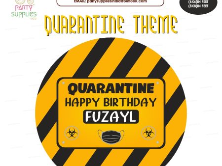 Quarantine Theme Round Backdrop Online