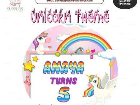 Unicorn Theme Round Backdrop Discount