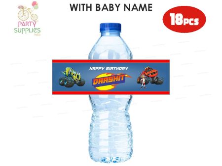 BLAZE AND THE MONSTER MACHINES THEME WATER BOTTLE STICKER on Sale