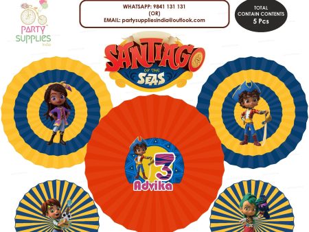 Santiago Theme  Paper Fan For Sale