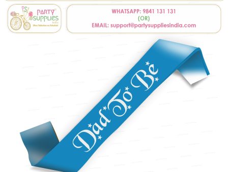 Dad to Be Blue Satin Party Sash Online