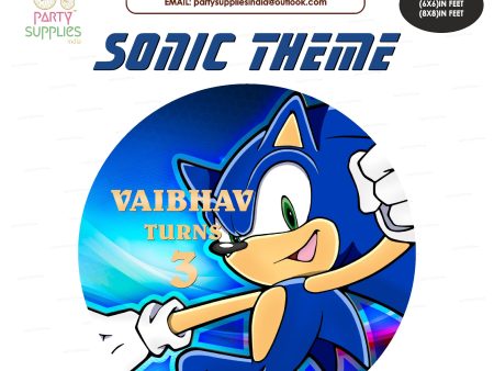 Sonic the Hedgehog Theme Classic Round Backdrop Discount