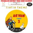 Tintin Theme Personalized Round Backdrop For Cheap