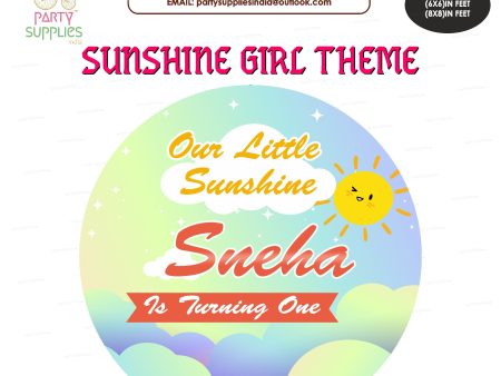 Sunshine Theme Girl Customized Round Backdrop Sale