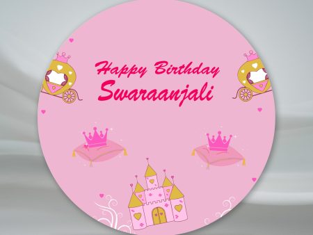 Princess Theme Personalized Round Backdrop Cheap