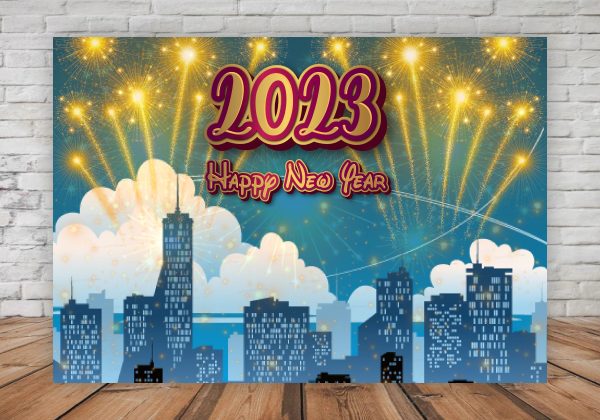 PSI  New Year Theme Personalized Backdrop For Sale