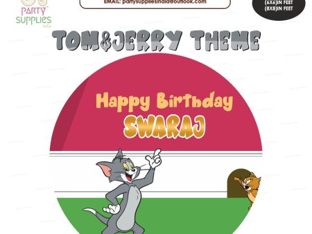 Tom & Jerry Theme Customized Round Backdrop Fashion