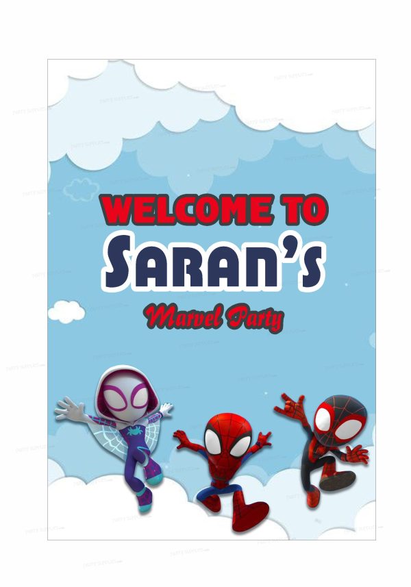 Spidey and his Amazing Friends Theme Welcome Board For Discount