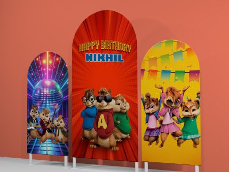 Alvin & Chipmunks Theme Arch Backdrop Supply