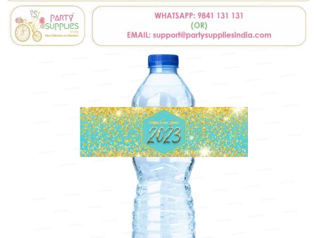 PSI  New Year Theme Water Bottle Stickers For Cheap