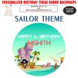 Sailor Theme Classic Round Backdrop Online Sale