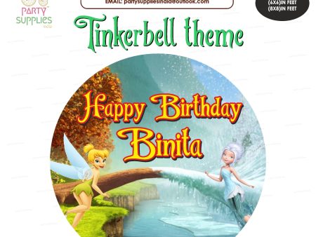 Tinker Bell Theme Customized Round Backdrop For Cheap