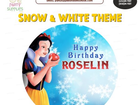 Snow And White Theme Customized Round Backdrop Online Sale