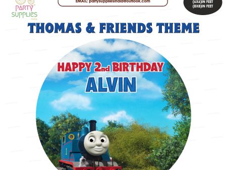 Thomas and Friends Theme Round Backdrop Fashion