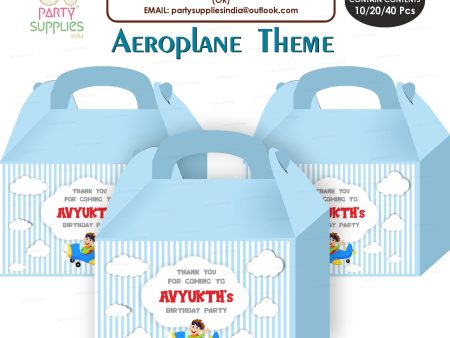 Aeroplane Theme Goodie Return Gift Boxes Online Sale