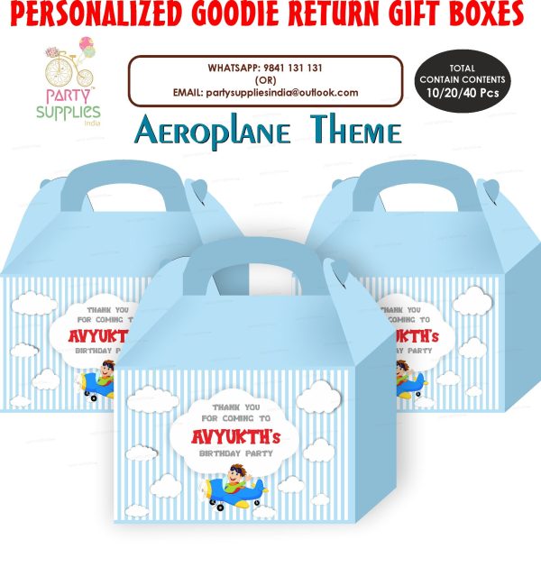 Aeroplane Theme Goodie Return Gift Boxes Online Sale