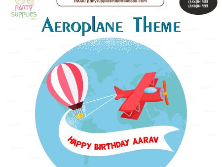 Aeroplane Theme Customized Round  Backdrop For Discount