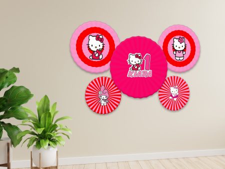 Hello Kitty Theme Paper Fan Discount