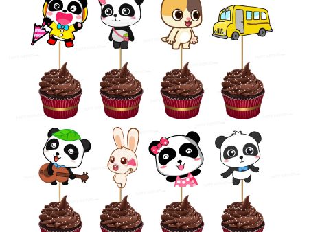 Baby Bus Theme Characters Cup Cake Topper Online