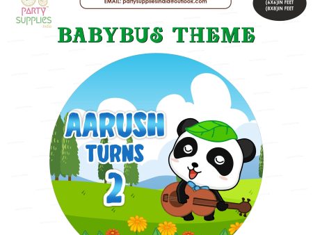 Baby Bus Theme Round  Personalized  Backdrop Online Sale